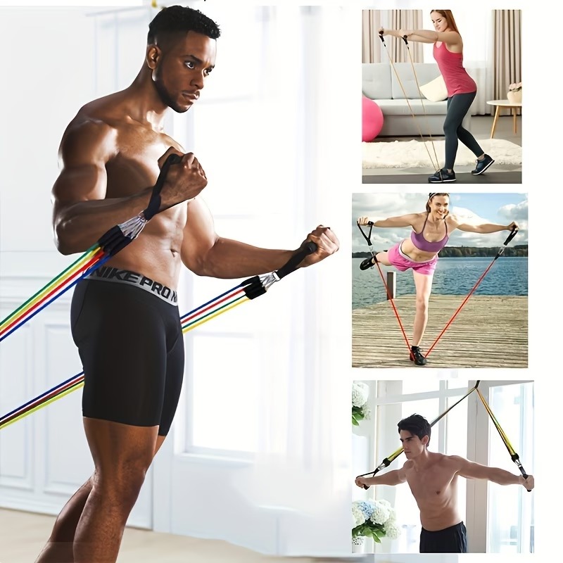 Resistance Band Set with Door  - đánh giá và giá Yoga Fitness Resistance Band