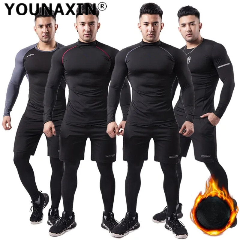 3-piece Men Plush Warm Sports  - đánh giá và giá Yoga Fitness Training