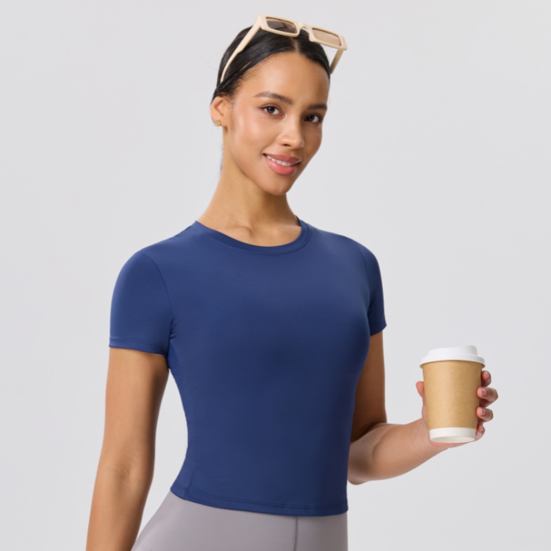Solid Color Slim Casual Yoga T - đánh giá và giá Yoga Fitness Training