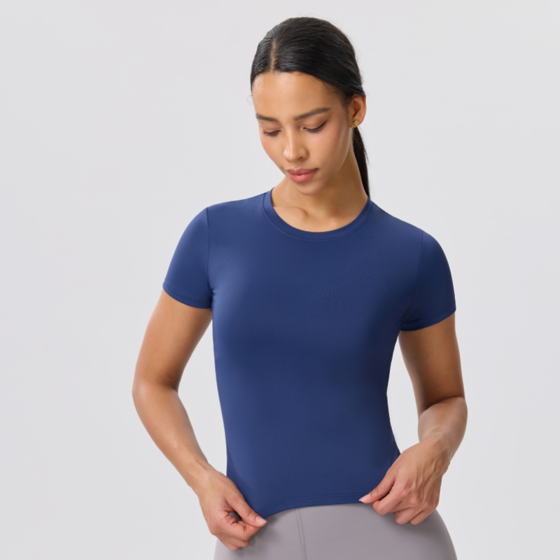 Solid Color Slim Casual Yoga T - đánh giá và giá Yoga Fitness Training