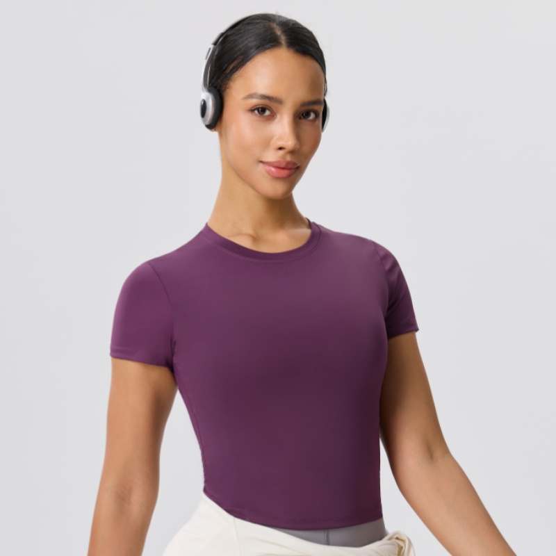 Solid Color Slim Casual Yoga T - đánh giá và giá Yoga Fitness Training