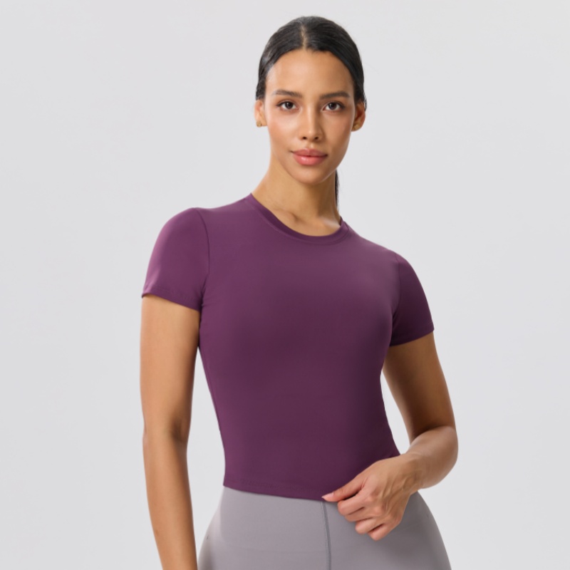 Solid Color Slim Casual Yoga T - đánh giá và giá Yoga Fitness Training